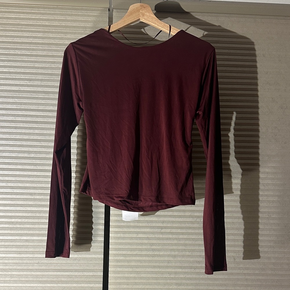 Stradivarius Deep Red Long Sleeve Blouse